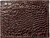 Set of 2  Made in India Genuine Cowhide Slim Leather Wallet and Magnetic Money Clip (Brown Crocodile)