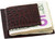 Set of 2  Made in India Genuine Cowhide Slim Leather Wallet and Magnetic Money Clip (Brown Crocodile)