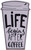Life Begins After Coffee  Rustic Coffee Lover Wooden Tabletop Sign (5" X 8"  Gray)