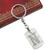Brushed Metal Silver Stencil Letter K Keychain Ring (Fits Like a Puzzle Piece)