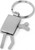 Silver Figurine Keychain