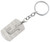 Brushed Metal Silver Stencil Letter D Keychain Ring (Fits Like a Puzzle Piece)