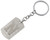 Brushed Metal Silver Stencil Letter D Keychain Ring (Fits Like a Puzzle Piece)