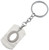 Brushed Metal Silver Stencil Letter D Keychain Ring (Fits Like a Puzzle Piece)