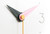 Modern Minimalist Pink & Black Wall Clock
