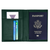 Genuine Cowhide Leather Jungle Green RFIDBlocking Passport Cover Case Holder & Wallet