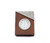 Retro ChromePlated Table Desk Wood Silver Slant Clock
