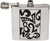6 oz Pocket Hip Alcohol Liquor Flask in Etched Black Numbers Print  Made from 304 (18/8) Food Grade Stainless Steel
