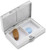 Set of 2 Rectangular Shaped Pocket Purse Pill Box & Organizer with Dual Compartments (Silver Gift Bow)