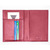 Genuine Cowhide Leather Pink RFIDBlocking Passport Cover Case Holder & Wallet