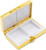 Set of 2 Rectangular Shaped Pocket Purse Pill Box & Organizer with Dual Compartments (Gold Diamond Pattern)