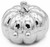 Silver Pumpkin Shaped Pocket Purse Portable Travel Pill Box & Medicine Organizer (1 Large Compartment)