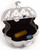 Silver Pumpkin Shaped Pocket Purse Portable Travel Pill Box & Medicine Organizer (1 Large Compartment)