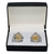 Men's PlatinumPlated Golden Elephant Cufflinks in Gift Box