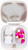 Set of 2 Dual Compartment Square Shaped Pocket Purse Pill Box & Organizer (Brushed Gold/Silver)