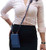 Purple Genuine Cowhide Leather Mini Crossbody Wallet Shoulder Night Bag