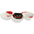 Christmas Themed Santa, Snowman & Reindeer Winter Holiday Ceramic 3Section Server