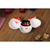 Christmas Themed Santa, Snowman & Reindeer Winter Holiday Ceramic 3Section Server