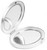 Modern and Minimal 1:3x Magnified Compact DoubleSided Mirror (Plain Flat Silver)