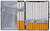 Silver Geometric Xs (Full Pack 100s) MetalPlated Cigarette Case & Stash Box