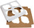 Made in USA 7" X 7" X 4" Recycled White Kraft Boxes for 4 Cupcakes & Inserts (Pack of 10  Front Loading)