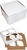 Made in USA 7" X 7" X 4" Recycled White Kraft Boxes for 4 Cupcakes & Inserts (Pack of 10  Front Loading)