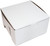 Made in USA 7" X 7" X 4" Recycled White Kraft Boxes for 4 Cupcakes & Inserts (Pack of 10  Front Loading)