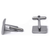Men's PlatinumPlated Silver Black Scope Cufflinks in Gift Box