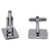 Men's PlatinumPlated Silver Black Scope Cufflinks in Gift Box