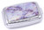 Set of 2 Dual Compartment Rectangular Pocket Purse Pill Box & Organizer with Insert (Purple Marble)