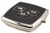 3 Rhinestones on Black  Folding Compact Pocket Makeup Mirror Double Sided (5x magnification + 1x magnification)