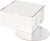 10" X 10" X 5" Corrugated Fiberboard Glossy White Cake Box & 10" Scalloped Cake Boards (Pack of 10  Front Loading)
