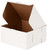 8" X 8" X 4" Corrugated Fiberboard Glossy White Cake Box & 8" Scalloped Cake Boards (Pack of 10  Front Loading)