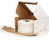 10" X 10" X 5" Corrugated Fiberboard Glossy White Cake Box with Scalloped Window & 10" Cake Boards (Pack of 10  Front Loading)