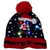 Christmas Themed Light Up Beanie with LED Lights (Merry Xmas Bulldog)