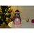 Raccoon Ceramic Christmas LED Tabletop Lantern Statue