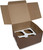 Made in USA 7" X 7" X 4" Recycled Chocolate Kraft Boxes for 4 Cupcakes & Inserts (Pack of 10  Front Loading)