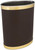 Made in USA 5Gallon Sleek and Stylish Vinyl Mylar Waste Basket (13" X 11") (Faux Brown Leather)