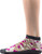 Made In Japan Pair of Purple Heart Print Women's Sheer SeeThrough Short Ankle Socks (US 68)