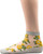 Made In Japan Pair of Yellow Floral Print Women's Sheer SeeThrough Short Ankle Socks (US 68)