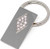 Silver Rectangle Keychain with Swarovski Rhinestone Crystals