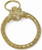 Vintage Gold Large Leaf with Pearl Circle Metal Mesh Jewelry Keychain