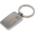 Silver Matte Rectangle with Crystal Keychain