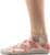 Made In Japan Pair of Peach Floral Print Women's Sheer SeeThrough Short Ankle Socks (US 68)