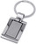 Silver Swinging Rectangle Keychain