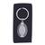 Silver Keychain with Oval Swarovski Rhinestone Crystals