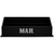 Rustic Wooden Office Desk Organizer & Mail Rack with Distressed Wood Finish 12" X 4" X 5" (Black Stencil)