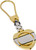 Gold & Silver Heart Keychain