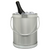 Mr. Ice Bucket By  Hand Made In USA Brushed Silver Double Walled 5Quart Insulated Ice Bucket With Ice Tongs (Metallic Deco Collection)