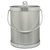 Mr. Ice Bucket By  Hand Made In USA Brushed Silver Double Walled 5Quart Insulated Ice Bucket With Ice Tongs (Metallic Deco Collection)